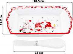 Тарелочка под масло с ножиком «Весёлые гномики» - Фото 1