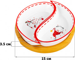 Тарелка под оливки с подставкой «Весёлые гномики» - Фото 1