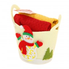 Набор вафельных полотенец «Снеговик» (30х50 см), 2 шт - Фото 2