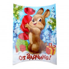 Коробка сборная фигурная «От Зайчика», (4х19х26 см) - Фото 1