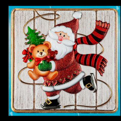 Наклейка «Санта на коньках» - Фото 1