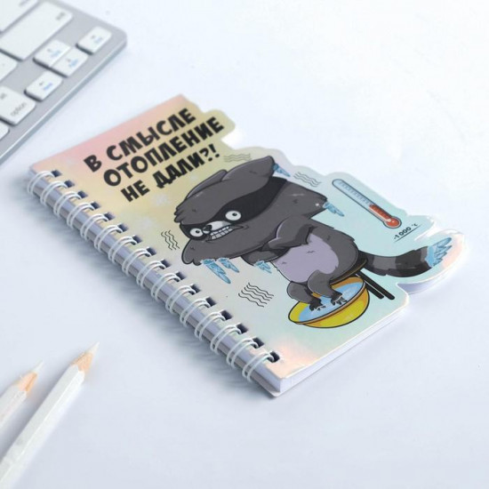 Блокнот фигурный «В смысле отопление не дали?!»
