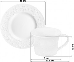 Чайная пара «Снежинки» - Фото 1