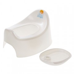 Горшок детский «I'm» (с крышкой), цвет белый перламутр - Фото 1