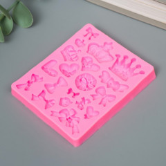 Молд «Сердца, короны и банты» - Фото 1