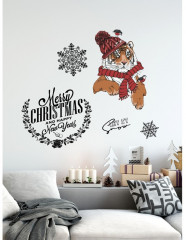 Наклейка интерьерная «Тигр в шапке» - Фото 1