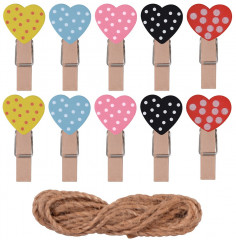 Набор декоративных прищепок «Сердечки» - Фото 2