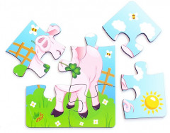 Пазл деревянный «Счастливый поросёнок» - Фото 1