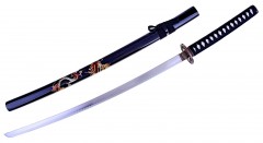 Катана сувенирная на подставке, синие ножны, дракон - Фото 1