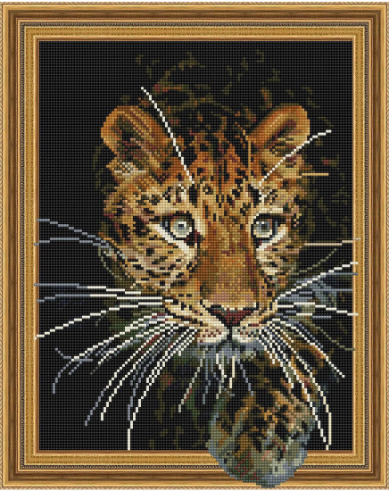 Мозаика алмазная «Леопард»