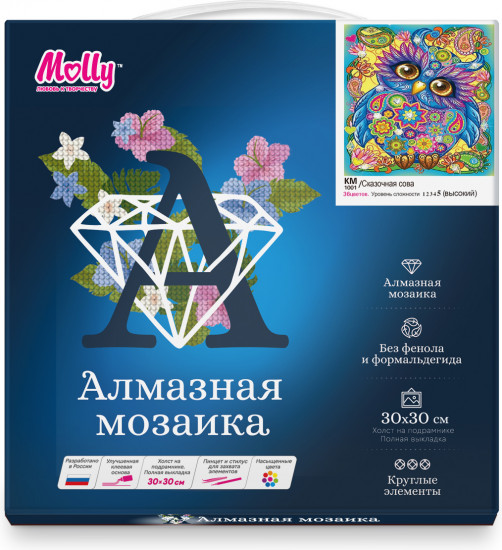 Мозаика алмазная «Сказочная сова»