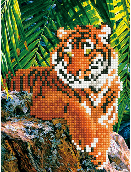 Мозаика алмазная «Тигр в джунглях»