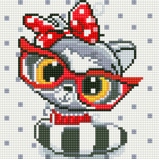 Мозаика алмазная «Малышка енот»