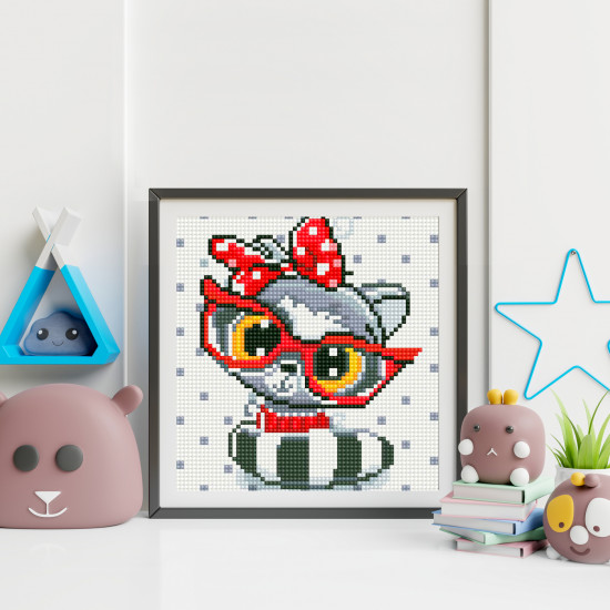 Мозаика алмазная «Малышка енот»