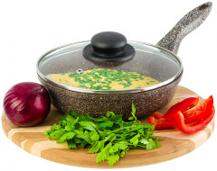 Сковорода глубокая с крышкой «Коричневый опал» - Фото 1