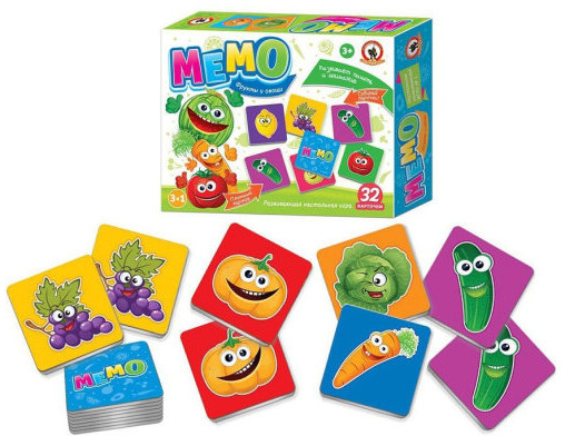 Игра настольная «Мемо. Фрукты и овощи»