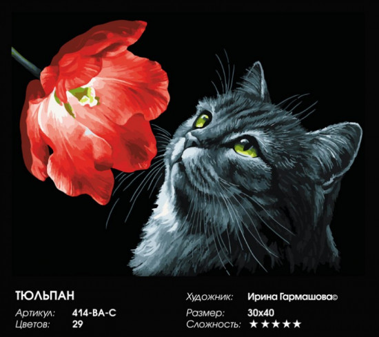 Картина по номерам «Тюльпан»