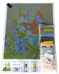 Мозаика алмазная «Бабочка на ирисах» - Фото 2