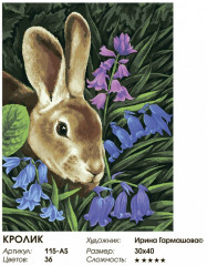 Картина по номерам «Кролик» - Фото 2