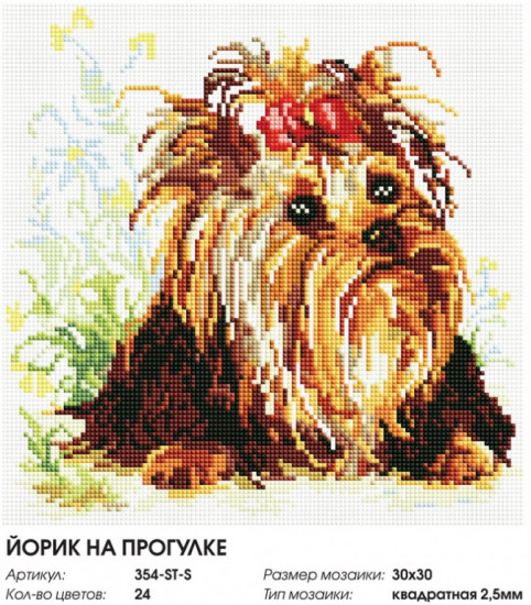 Мозаика алмазная «Йорик на прогулке»