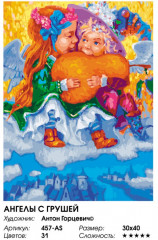 Картина по номерам «Ангелы с грушей» - Фото 1