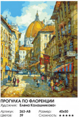 Картина по номерам «Прогулка по Флоренции» - Фото 2