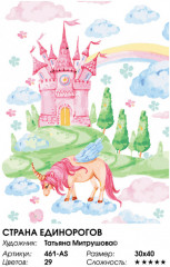 Картина по номерам «Страна единорогов» - Фото 1