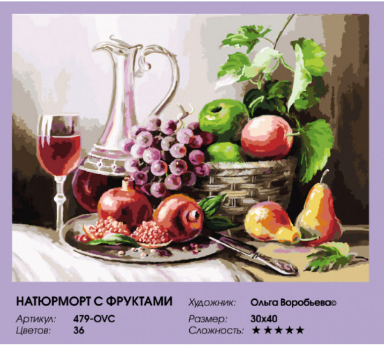 Картина по номерам «Натюрморт с фруктами»