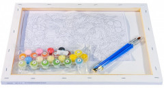 Картина по номерам «Белка и снеговик» - Фото 2