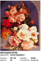 Картина по номерам «Мелодия ночи» - Фото 2