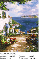 Картина по номерам «Улочка к морю» - Фото 1