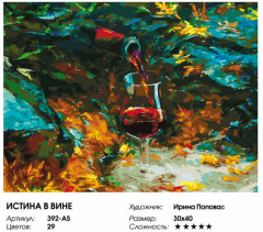 Картина по номерам «Истина в вине» - Фото 1