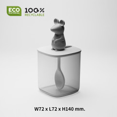 Банка для сыпучих продуктов с ложкой «Lucky Mouse Seasoning» - Фото 3