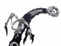 Кинжал сувенирный на подставке, скорпион на лезвии и рукоятке - Фото 2