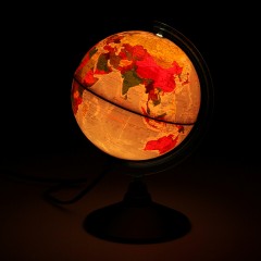 Глобус - светильник физико-политический «Классик», диаметр 15 см, с подсветкой - Фото 1