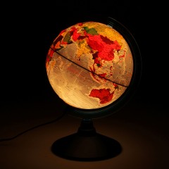 Глобус - светильник физико-политический рельефный «Классик», диаметр 21 см, с подсветкой - Фото 1