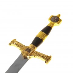 Меч сувенирный, на рукоятке 2 полосы, черно - золотой - Фото 2