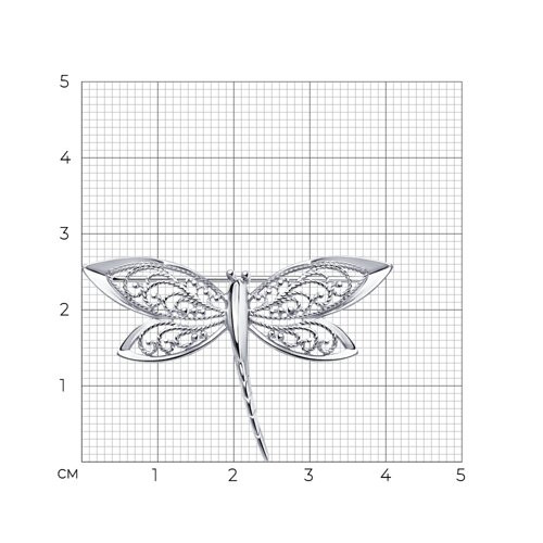 Брошь из серебра