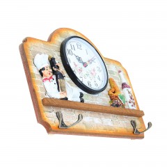 Часы настенные «Прованс. Веселый поваренок» с крючками - Фото 3