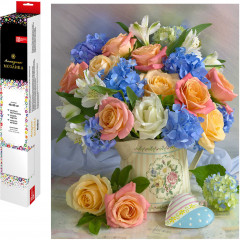 Мозаика алмазная «Пастельный букет» - Фото 1