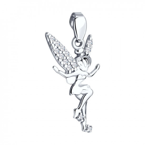 Подвеска из серебра с фианитами