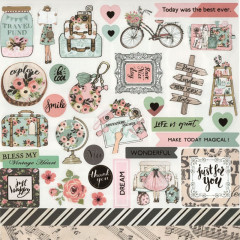 Набор бумаги для скрапбукинга «Ночные фиалки» - Фото 3