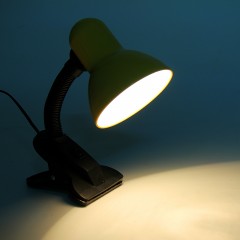 Настольная лампа на прищепке с кнопкой, желтая - Фото 2