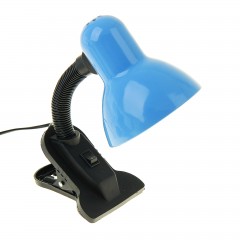 Настольная лампа на прищепке с кнопкой, голубая - Фото 3