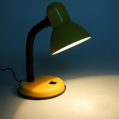 Настольная лампа с кнопкой, желтая - Фото 1