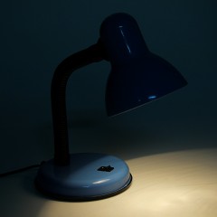 Настольная лампа с кнопкой, голубая - Фото 1