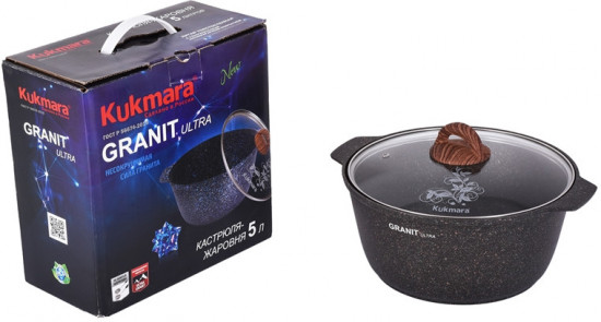 Кастрюля со стеклянной крышкой «Granit ultra original»