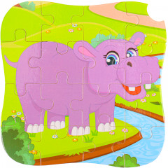 Рамка-пазл «Бегемот» - Фото 1