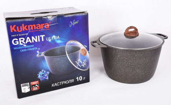Кастрюля со стеклянной крышкой «Granit ultra original»