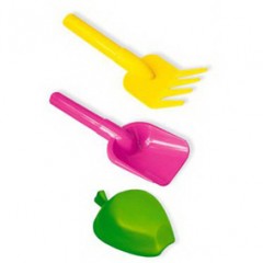 Набор песочный (вилы малые, грабли малые, совок малый) - Фото 1